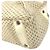 Borsa Chanel in pelle e tela beige Crudo - vista 6