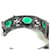 Bracciale rigido Gucci verde e argento - vista 12