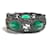 Bracciale rigido Gucci verde e argento - vista 3
