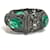 Bracciale rigido Gucci verde e argento - vista 5