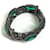 Bracciale rigido Gucci verde e argento - vista 6