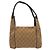 Borsa a mano Gucci in tela beige - vista 3