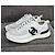 Sneakers Chanel CC Logo in pelle e mesh Nero Bianco - vista 5