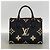 Borsa Louis Vuitton Monogram Empreinte OnTheGo PM Nero Beige - vista 12
