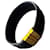 Hermès Black Leather Bracelet with Gold Buckle Golden  - view 1
