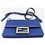 Fendi Borsa a tracolla in pelle Blue Duo Baguette - vista 3