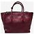 Prada Bolsa satchel de couro de vitelo glacê borgonha com dois bolsos Bordeaux - vista 2