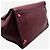 Prada Bolsa satchel de couro de vitelo glacê borgonha com dois bolsos Bordeaux - vista 3