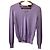 Autre Marque 18G Drawer Cashmere-Seide-Strickpullover mit Rundhalsausschnitt Lila