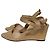 Sandali con zeppa in vernice Prada Beige - vista 2