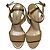 Sandali con zeppa in vernice Prada Beige - vista 5