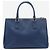 Prada Borsa 2way in pelle Saffiano Lux blu - vista 2