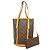 Borsa Tote Louis Vuitton Monogram Bucket GM M42236 Marrone
