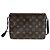 Borsa a tracolla Louis Vuitton Twice Monogram Marrone Nero - vista 3