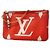 Louis Vuitton Monogram Giant Pochette Double Zip Schultertasche Pink Rot