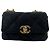 Borsa a Spalla Chanel Matelassé Velvet Nero - vista 2