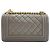 Petit sac à bandoulière Chanel Boy en agneau marron - vue 3
