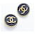 Orecchini a clip Chanel Coco Mark Circle Nero D'oro  - vista 2