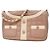 Borsa a tracolla Chanel in agnello rosa beige