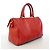 Borsa Chanel in pelle di vitello martellata rossa Rosso - vista 2