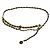 Timeless Chanel Vintage Coco Mark Clover Lederkettengürtel Schwarz Golden - Ansicht 3