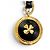 Timeless Chanel Vintage Coco Mark Clover Lederkettengürtel Schwarz Golden - Ansicht 5