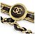 Timeless Chanel Vintage Coco Mark Clover Lederkettengürtel Schwarz Golden - Ansicht 8