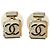 Orecchini a lobo motivo boccetta di profumo Chanel L25P Bianco D'oro