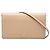 Clutch a tracolla Anna in pelle martellata beige Coach