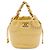 Borsa a secchiello Chanel Yellow CC in agnello trapuntato Giallo