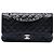 Chanel Black Medium Classic Caviar Double Flap Nero