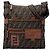 Borsa Messenger Flat Fendi Zucca Canvas FF marrone