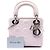 Lady Dior en piel de cordero cannage iridiscente rosa mini - vista 7