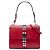 Borsa Prada Red City in vitello e Saffiano con borchie Elektra Rosso