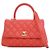 Borsa Chanel Orange Mini Caviar Coco Top Handle Rosso Arancione