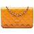 Wallet On Chain Portafoglio con catena Chanel Yellow Quilted Patent Reissue 2.55 Giallo Senape