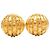 Orecchini Chanel Gold CC placcati oro a forma di conchiglia con clip D'oro