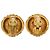 Orecchini Chanel Gold CC placcati oro a forma di conchiglia con clip D'oro - vista 2