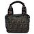 Borsa a mano Mini Zucca in tela marrone Fendi