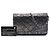 Chanel Gray CC gesteppte Metallic-Stoff Wallet On Chain Braun Anthrazitgrau - Ansicht 7