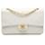 Chanel White Medium Classic Lambskin Double Flap Bianco
