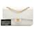 Chanel White Medium Classic Lambskin Double Flap Bianco - vista 8