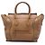 Céline Celine Tote Luggage in pelle di vitello granulata marrone Cammello