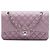 Chanel Purple Medium Classic Lambskin Double Flap Porpora