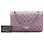 Chanel Purple Medium Classic Lambskin Double Flap Porpora - vista 7