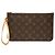 Pochette Louis Vuitton Brown Monogram Neverfull MM Marrone - vista 2