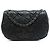 Chanel Black Iridescent Calfskin East Glint Flap Nero
