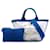 Tote Prada Blue PVC Canapa Logo - vista 6