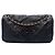 Chanel Black Medium Vinyl Rock and Chain Flap Nero