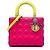 Lady Dior aus dreifarbigem rosa Lammleder Größe Medium Pink